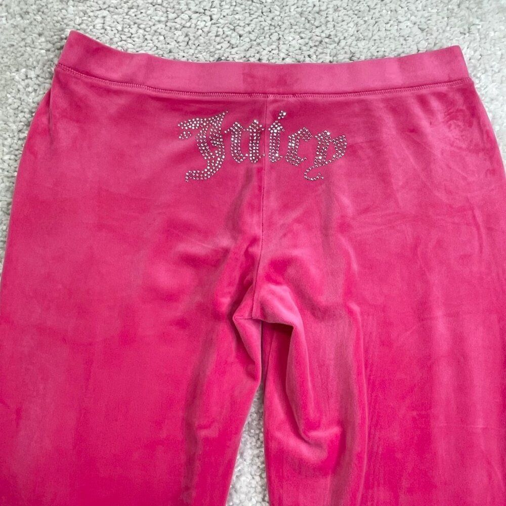 Juicy Couture Pink Velour Rhinestone Classic Pants - Picture 6 of 8